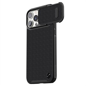 NILLKIN voor iPhone 14 Pro Antislip Achterkant Nylon Fiber Getextureerde Harde PC + Zachte TPU Telefoon Case met Slide Camera Cover