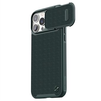 NILLKIN voor iPhone 14 Pro Antislip Achterkant Nylon Fiber Getextureerde Harde PC + Zachte TPU Telefoon Case met Slide Camera Cover