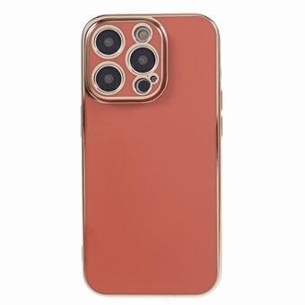 Voor iPhone 14 Pro TPU-hoes Glanzende Afwerking 6D Elektroplating Telefoonhoesje