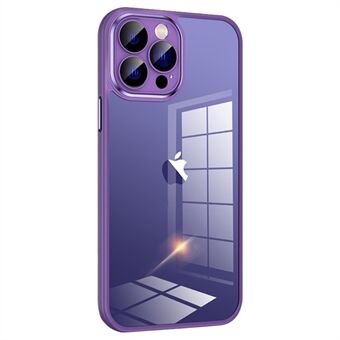 Doorzichtige achterkant van de behuizing voor iPhone 14 Pro, harde pc + TPU anti- Scratch mobiele telefoonhoes met antislip frame