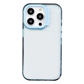 Voor iPhone 14 Pro Transparante Hoes PC + TPU Telefoonhoes met Gekrulde Lensrand