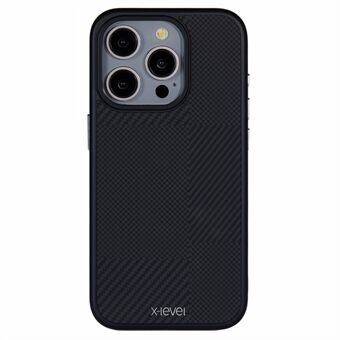 X-LEVEL Voor iPhone 14 Pro Hoesje Hard PC Krasbestendige Telefoonhoes Carbon Nano Fiber Textuur