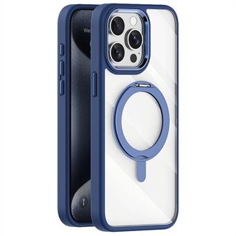 Voor iPhone 14 Pro Hoesje Kickstand TPU+Acrylic Telefoonhoesje Transparante Achterkant Compatibel met MagSafe