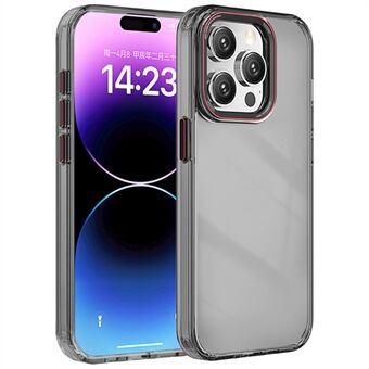 Voor iPhone 14 Pro Hoes PC+TPU Slank Transparant Telefoonhoes Anti-Vingerafdruk