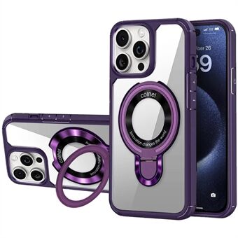 Voor iPhone 14 Pro Hoes TPU + Acryl Telefoon Achterkant Cover met Kickstand Compatibel met MagSafe