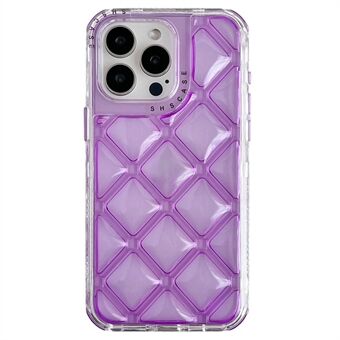 Voor iPhone 14 Pro Hoesje PC+TPU 3-in-1 Telefoonhoes Ruitjespatroon