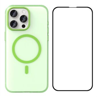 WANLONFENG LK1 Serie voor iPhone 14 Pro Magnetische Hoes TPU+PC Cover met Gehard Glasfilm