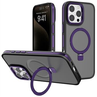 C1 Serie Voor iPhone 14 Pro Hoes Draaibare Magnetische Ring Standaard Anti-Val TPU+PC Mobiele Telefoon Hoes