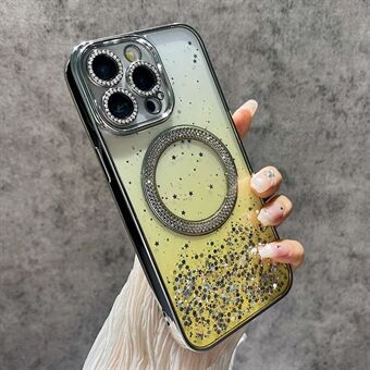 Voor iPhone 14 Pro Magnetische Hoes Glanzend Glitter TPU + PC Telefoonhoes Valbescherming