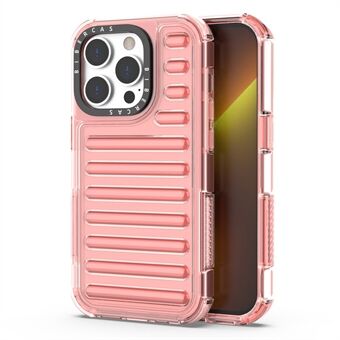 Voor iPhone 14 Pro Hoesje Strepen Design Anti-Slip Afneembare TPU+PC Telefoonhoes