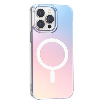 Voor iPhone 14 Pro Hoes Compatibel met MagSafe Laser Gradiënt Effect TPU+PC Telefoonhoesje