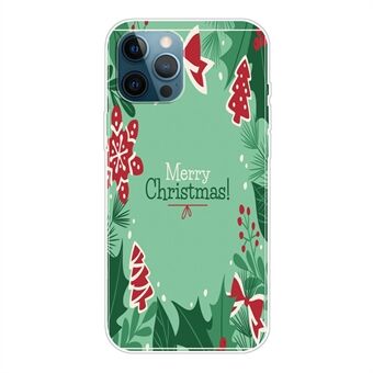 Telefoonhoes met kerstpatroon voor iPhone 14 Pro, valbestendige zachte TPU-beschermhoes