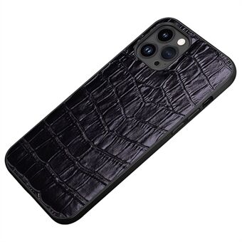 Anti-val telefoonhoes voor iPhone 14 Pro rubberen TPU telefoonhoes lederen krokodil textuur schokbestendige hoes