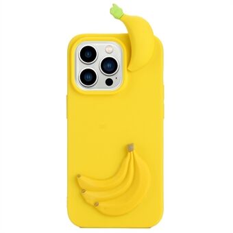 Voor iPhone 14 Pro TPU + siliconen telefoonhoes 3D Cartoon figuurontwerp Anti- Scratch achterkant