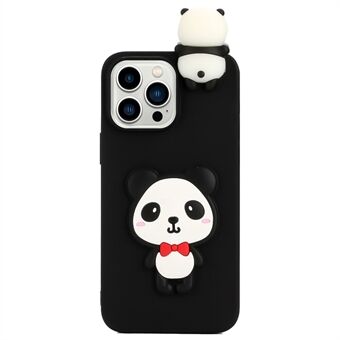 YX-serie Voor iPhone 14 Pro Leuke 3D Cartoon Design Telefoon Achterkant TPU + Siliconen Anti- Scratch Anti-drop Cover