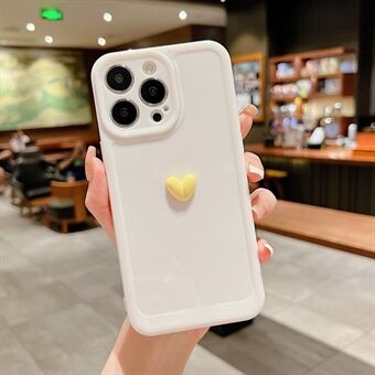 Voor iPhone 14 Pro Creative Love Heart Phone Case Soft TPU Camera Beschermende anti Scratch achterkant