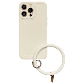 Voor iPhone 14 Pro Flexibele TPU-telefoonhoes Anti-vingerafdruk achterkant met siliconen Ring