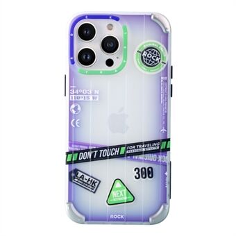 ROCK InShare Travel Series schokbestendige hoes voor iPhone 14 Pro Soft TPU harde pc-telefoonhoes IMD-patroon bedrukte beschermhoes