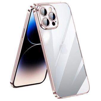 SULADA Shield Eye-serie voor iPhone 14 Pro Cameralensbescherming Telefoonhoes Soft TPU Galvaniseren Bumper Clear PC Back Phone Cover