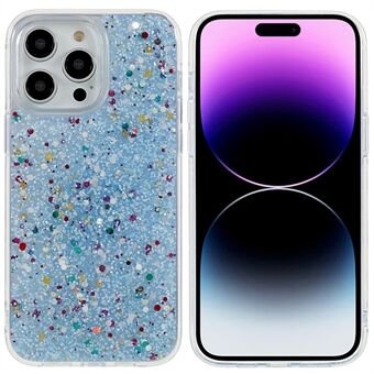 DFANS Starlight Shining Series Glittery anti- Scratch telefoonhoes voor iPhone 14 Pro, Epoxy-ontwerp harde pc + TPU dubbele bescherming telefoonhoes