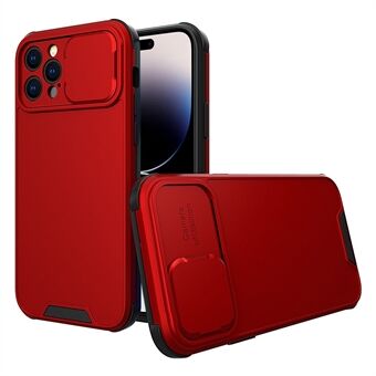 Slanke telefoonhoes voor iPhone 14 Pro Anti-val harde pc Zachte TPU-telefoonhoes met verschuifbare cameralensafdekking