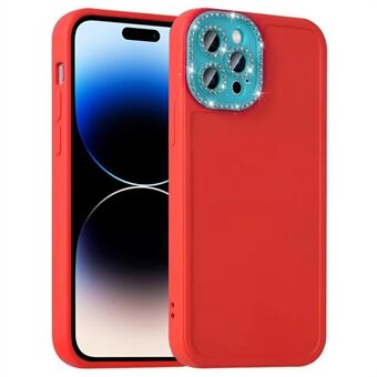 Voor iPhone 14 Pro Anti-drop TPU + PC Hybrid Case Strass Decor Precieze uitsparing Camera Len Protection Phone Cover