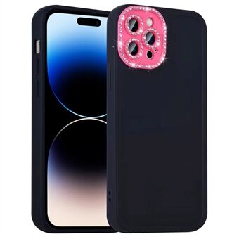 Voor iPhone 14 Pro Anti-drop TPU + PC Hybrid Case Strass Decor Precieze uitsparing Camera Len Protection Phone Cover