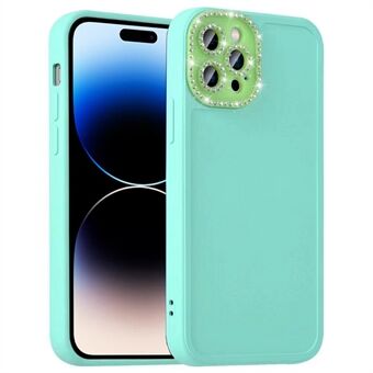 Voor iPhone 14 Pro Anti-drop TPU + PC Hybrid Case Strass Decor Precieze uitsparing Camera Len Protection Phone Cover