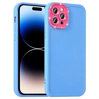 Voor iPhone 14 Pro Anti-drop TPU + PC Hybrid Case Strass Decor Precieze uitsparing Camera Len Protection Phone Cover