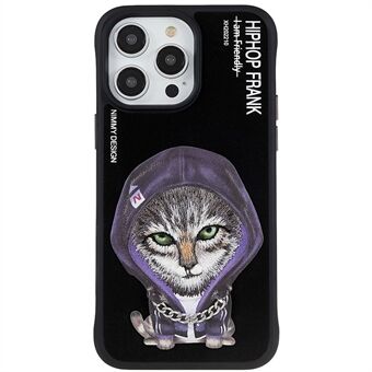 NIMMY Hip Hop Series voor iPhone 14 Pro antislip telefoonhoesje PU-leer + pc + TPU Anti- Scratch mobiele telefoon achterkant