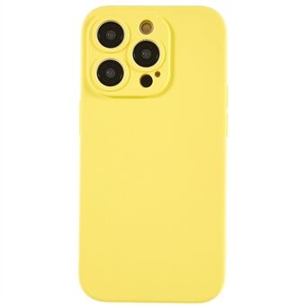 Voor iPhone 14 Pro Soft TPU 2,0mm Dikke Schokbestendige Telefoonhoes Vloeibare Siliconen Textuur Boogrand Nauwkeurig Uitgesneden Omslag