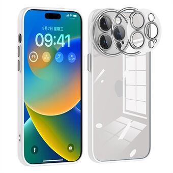 Transparante PC + TPU Telefoon Achterkant Voor iPhone 14 Pro Big Ogen Serie Precieze Uitsparing Glazen Lensbeschermer Scratch Telefoonhoesje