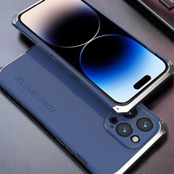 ELEMENT BOX Voor iPhone 14 Pro Metalen frame 3-delig ontwerp Telefoonhoes Anti-drop Hard PC Back Cover Protector