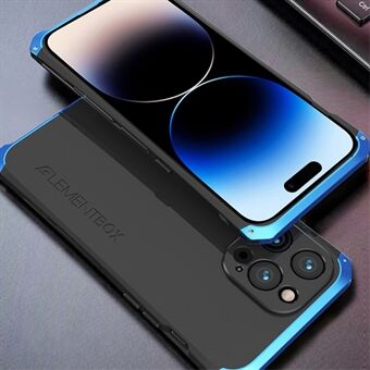 ELEMENT BOX Voor iPhone 14 Pro Metalen frame 3-delig ontwerp Telefoonhoes Anti-drop Hard PC Back Cover Protector