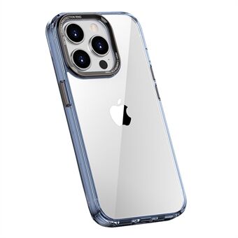 Ming-serie transparant telefoonhoesje voor iPhone 14 Pro, achterkant mobiele telefoon met metalen lensframe