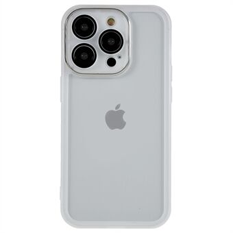 Voor iPhone 14 Pro afneembaar galvanisch cameraframe telefoonhoesje zachte TPU schokabsorptie achterkant