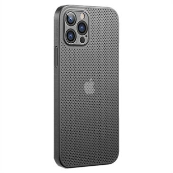 Voor iPhone 14 Pro Valbestendig Ademend Hol Gat Warmteafvoer Mesh Achterkant Ultradun PP-telefoonhoesje