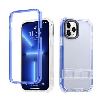 Voor iPhone 14 Pro Hidden Kickstand Design TPU + PC Phone Shockproof Case Transparant Back Anti- Scratch Cover