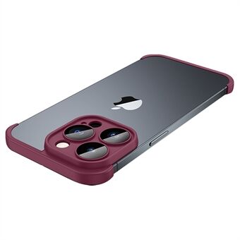 Metalen bumperhoes voor iPhone 14 Pro , slank frame Lens Cover Schokabsorberende telefoonbeschermer zonder achterplaat