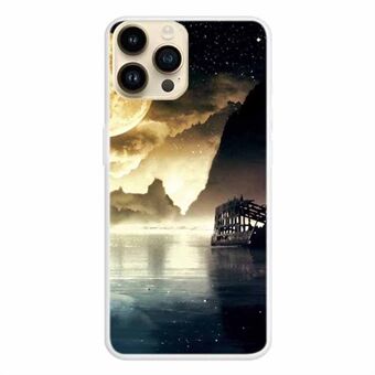 Voor iPhone 14 Pro Telefoonhoesje Anti Scratch TPU-patroonbedrukking Achterkant