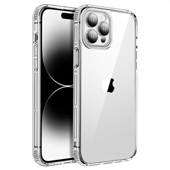 KSTDESIGN Acryl TPU-hoes voor iPhone 14 Pro Anti-drop slanke telefoonhoes met glazen lensbeschermer