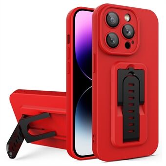 Voor iPhone 14 Pro Glas Camera Film Harde PC+TPU Telefoon Cover Verstelbare Kickstand Telefoon Case