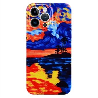 Voor iPhone 14 Pro Sunset Pattern Printing Mobiele telefoonhoes Harde PC Drop-proof Cover