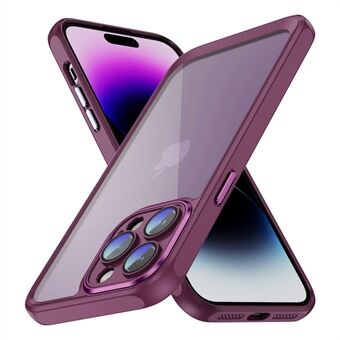 Voor iPhone 14 Pro acryl + TPU schokbestendige hoes Transparant beschermend telefoonhoesje met cameralensbeschermer