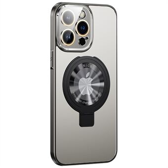 Kickstand Case voor iPhone 14 Pro Compatibel met MagSafe LOGO View Cutout 2.0mm Thicken PC+TPU Phone Cover