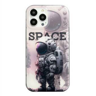 Voor iPhone 14 Pro PC + TPU beschermende matte hoes IMD Astronaut patroon telefoonhoes