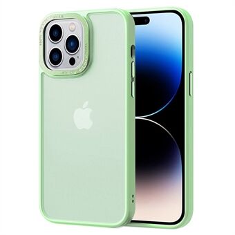 Voor iPhone 14 Pro doorschijnend mat pc + TPU-hoes metalen cameraframe Skin-touch telefoonhoes