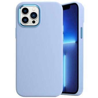 Voor iPhone 14 Pro Slim telefoonhoesje Vloeibare siliconen metalen lensframe Anti- Scratch telefoonhoes