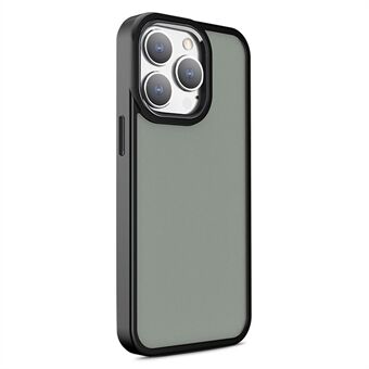 Voor iPhone 14 Pro PC+TPU telefoonhoes metalen cameraframe skin-touch achterkant