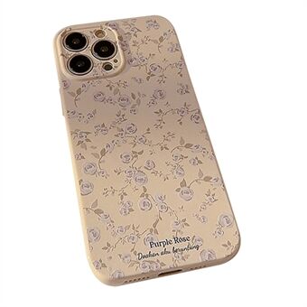 Voor iPhone 14 Pro Retro Flower Pattern Phone Case Anti- Scratch Telefoon TPU Back Cover